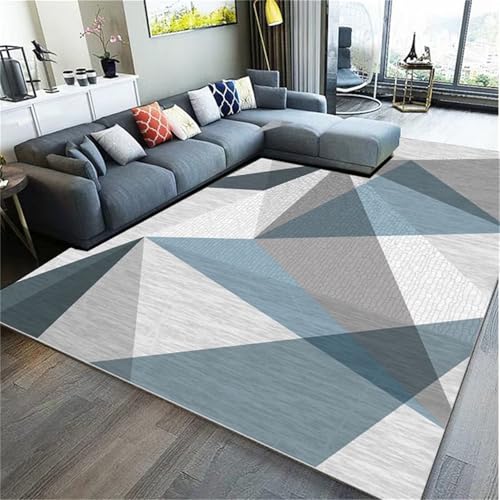 Kunsen Deko Büro kuscheliger Teppich Gelb Graues, feuchtigkeitsbeständiges und verformungsfreies Wohnzimmer mit geometrischem Muster Zimmer 50x80CM schreibtischstuhl von Kunsen