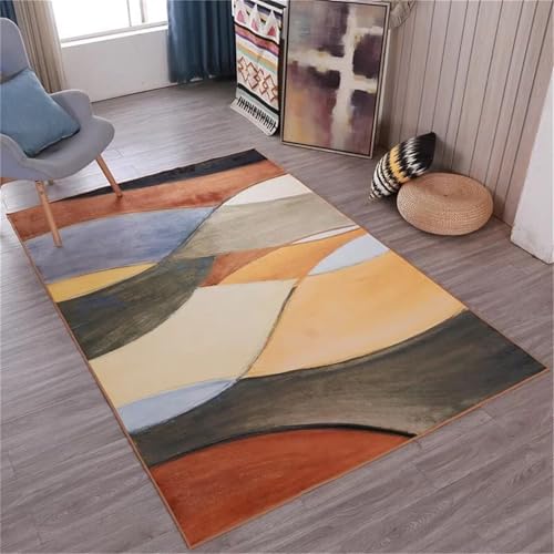 Kunsen Deko Küche sitzecke Alt Rosa Weiches und waschbares, modernes geometrisches Wohnzimmer-Schlafzimmer 200x300CM tepiche für von Kunsen
