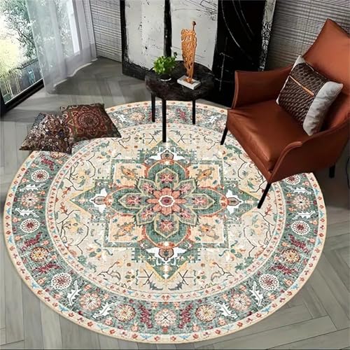 Kunsen Eppich Wohnzimmer 60x60cm Bunt Weiches, rutschfestes, retroes Blumenmuster für das und Bett Kinderteppich Waschbar Area Rug Kunsen Eppich Wohnzimmer 60x60cm Bunt Weiches, rutschfestes, retroes Blumenmuster für das und Bett Kinderteppich Waschbar Area Rug von Kunsen