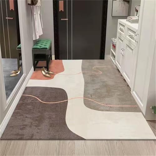 Kunsen Fell Teppiche Für Schlafzimmer Dekoration Braun rutschfest und abnutzungsfest, modern minimalistisch, geeignet den Eingangsbereich, Flure Wohnzimmer 100x200CM abwaschba Kunsen Fell Teppiche Für Schlafzimmer Dekoration Braun rutschfest und abnutzungsfest, modern minimalistisch, geeignet den Eingangsbereich, Flure Wohnzimmer 100x200CM abwaschba von Kunsen