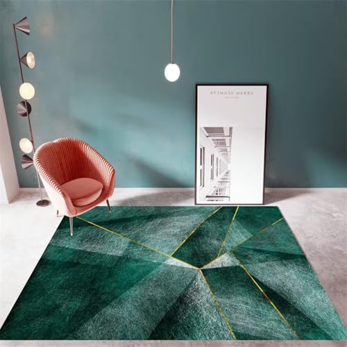 Kunsen Fußmatte Schmal 50X80CM Grün Pflegeleichte Streifendesign Wohnzimmer Schlafzimmer Dekoration In Und Outdoor Teppich Jugendzimmer Mädchen von Kunsen