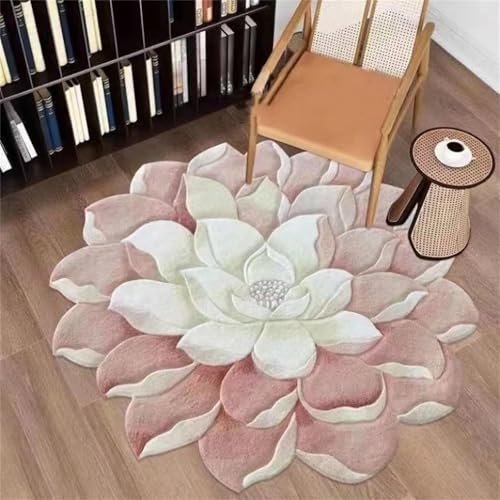 Kunsen Hübscher Teppich Schmutzabweisender Ancien Rose 80x80CM, Kleine teppiche Motifs floraux modernes for Mädchen Kinderzimmer,Bett Kunsen Hübscher Teppich Schmutzabweisender Ancien Rose 80x80CM, Kleine teppiche Motifs floraux modernes for Mädchen Kinderzimmer,Bett von Kunsen
