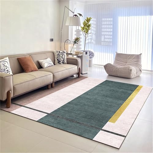 Kunsen Kinder Teppich Rugs Grün-Beige Bequemer moderner minimalistischer Stil für das Wohnzimmer und Arbeitszimmer 120x180CM bürostuhl von Kunsen