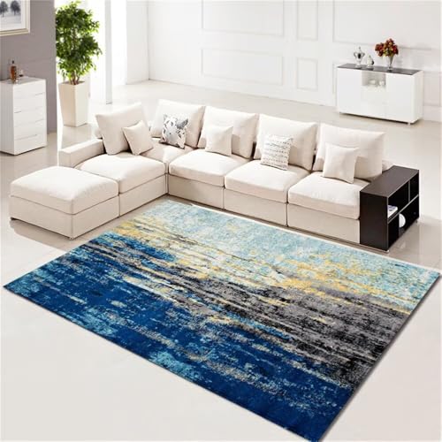 Kunsen Kinder Teppich Teppich mädchen jugendzimmer Waschbar blau 160X230CM von Kunsen