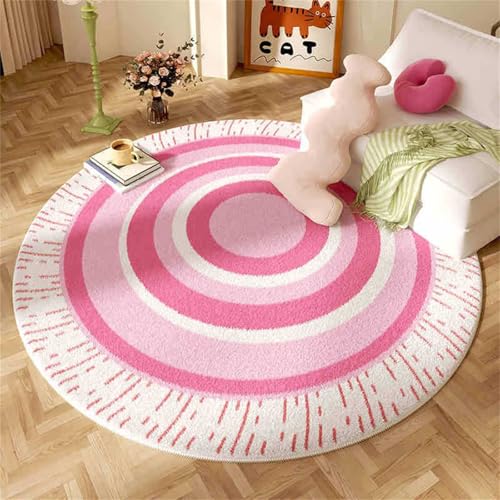 Kunsen Kinderzimmerteppich Junge 60x60cm Rosa Bequem, modern und minimalistisch, geeignet für das Schlafzimmer eines Mädchens oder Wohnzimmer Teppich Waschbar In Waschmaschine Ornament von Kunsen
