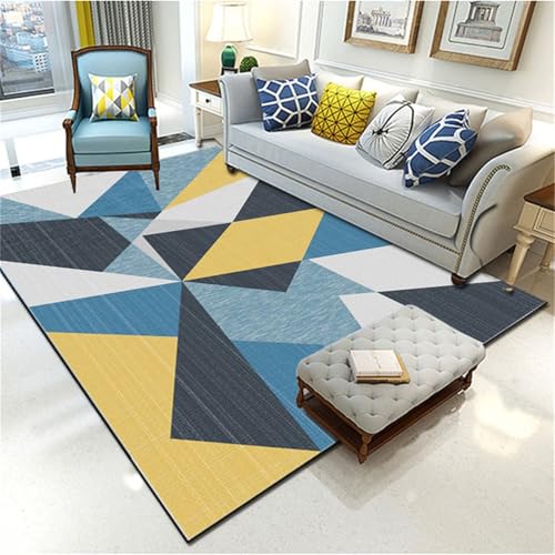 Kunsen Küchenteppich Läufer Waschbar kinderzimmer Teppich Grau Beiges, Komfortables und langlebiges Wohnzimmer mit Retro-Blumenmuster 110x240CM Wohnung Dekoration von Kunsen