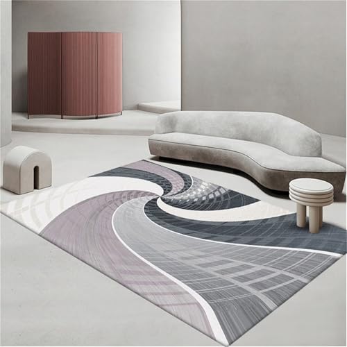 Kunsen Landhausstil Deko Dekoration küche Grau Blaugelbes, abstraktes, langlebiges Wohnzimmer 140x200CM Teppich Schlafzimmer von Kunsen