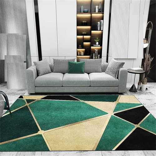 Kunsen Living Room Rug Fell teppiche für Schlafzimmer Grün Waschbare Moderne geometrische Muster das Wohnzimmer und Jugendschlafzimmer 110x240CM Teppich Pastell Kunsen Living Room Rug Fell teppiche für Schlafzimmer Grün Waschbare Moderne geometrische Muster das Wohnzimmer und Jugendschlafzimmer 110x240CM Teppich Pastell von Kunsen