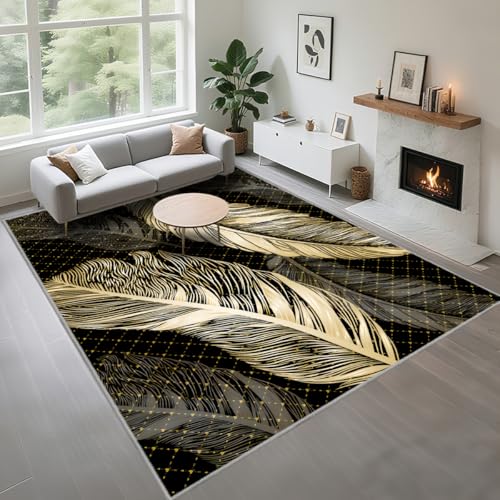 Kunsen Nicht Verformt Teppich Teenager 70X140Cm Schwarz, Gelb, Kuschelig Weich Pflanzenblattmuster Werden Im Wohnzimmer, Im Flur Und Im Kinderzimmer Verwendet Kunsen Nicht Verformt Teppich Teenager 70X140Cm Schwarz, Gelb, Kuschelig Weich Pflanzenblattmuster Werden Im Wohnzimmer, Im Flur Und Im Kinderzimmer Verwendet von Kunsen