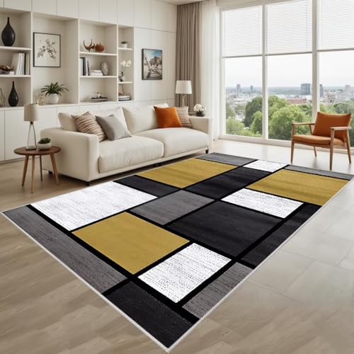 Kunsen Pflegeleicht Tepich In Wohnzimmer Grau Gelb 90X150Cm Kurzflor Moderne Geometrie Wird Im Flurrestaurant Verwendet Kunsen Pflegeleicht Tepich In Wohnzimmer Grau Gelb 90X150Cm Kurzflor Moderne Geometrie Wird Im Flurrestaurant Verwendet von Kunsen
