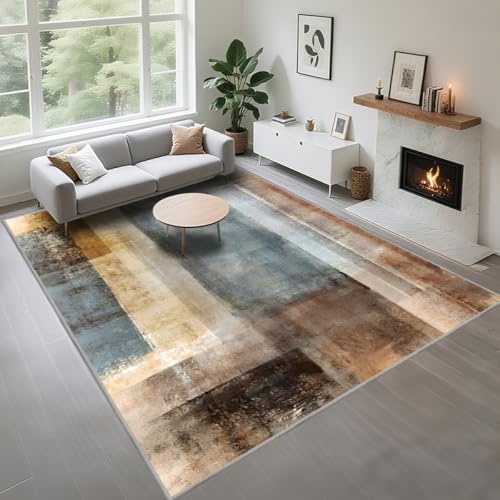 Kunsen Pflegeleicht Tepiche Für Wohnzimmer 70X140Cm Braun Blau, Kurzflor Abstraktes, Minimalistisches Design Für Wohnzimmer, Schlafzimmer Und Arbeitszimmer Kunsen Pflegeleicht Tepiche Für Wohnzimmer 70X140Cm Braun Blau, Kurzflor Abstraktes, Minimalistisches Design Für Wohnzimmer, Schlafzimmer Und Arbeitszimmer von Kunsen