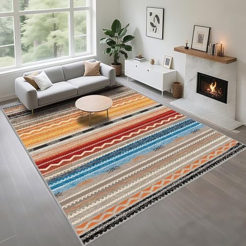 Kunsen Pflegeleicht Teppich+Wohnzimmer 60X90Cm Mehrfarbig, Kuschelig Weich Retro-Geometrie Für Flur-Schlafzimmer Kunsen Pflegeleicht Teppich+Wohnzimmer 60X90Cm Mehrfarbig, Kuschelig Weich Retro-Geometrie Für Flur-Schlafzimmer von Kunsen