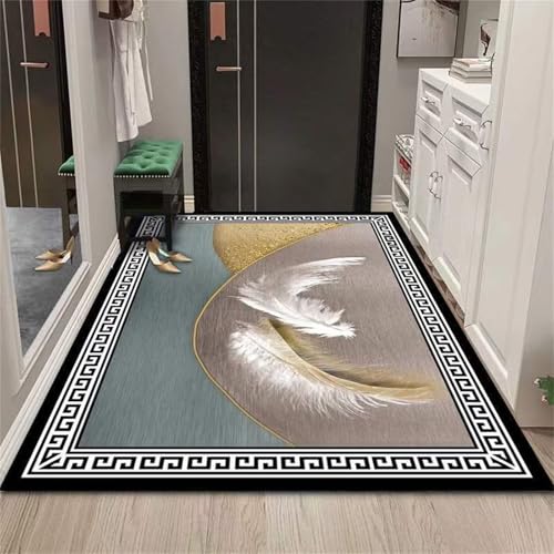 Kunsen Rustikale Deko Flur Teppich Blau rutschfest, langlebig, modern und minimalistisch, geeignet für den Eingangsbereich, Flure Küchen 50x80CM tepiche kinderzimmer von Kunsen