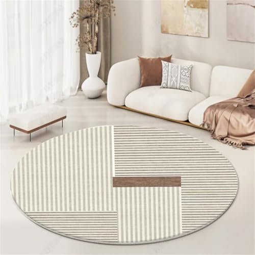 Kunsen Rutschfester bedruckter Teppich 80x80cm Grau Waschbare Moderne Streifenmuster für Wohnzimmer und Schlafzimmer Läufer Creative Color Matching Kunsen Rutschfester bedruckter Teppich 80x80cm Grau Waschbare Moderne Streifenmuster für Wohnzimmer und Schlafzimmer Läufer Creative Color Matching von Kunsen