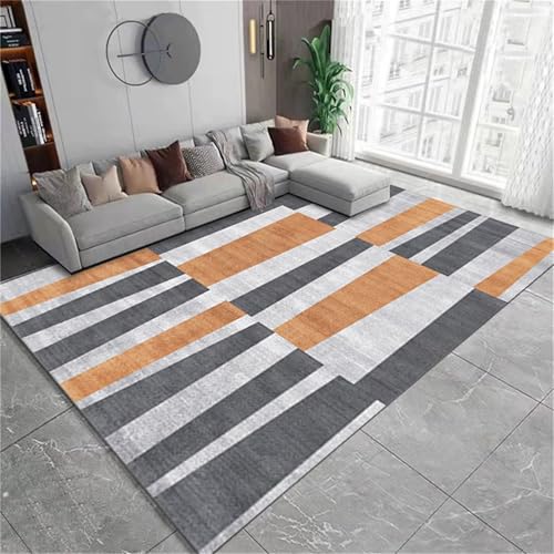 Kunsen Schöne Deko treppen Teppich Grau Waschbare Moderne geometrische Muster für Wohnzimmer und Büro 180x280CM Room Decor Teenager von Kunsen