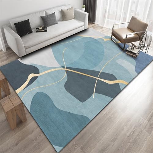 Kunsen Sitzecke Pastell deko Blau Retro-Blumenmuster für das Wohnzimmer 80x160CM teppiche Schlafzimmer Kunsen Sitzecke Pastell deko Blau Retro-Blumenmuster für das Wohnzimmer 80x160CM teppiche Schlafzimmer von Kunsen