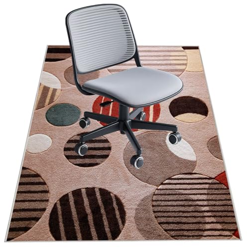 Kunsen Stuhlmatte rutschfest Modernes geometrisches Design für Rollstühle，Gaming，für StühleGrau50X80CM von Kunsen