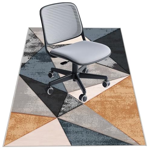 Kunsen Stuhlmatten rutschfest Modernes, graugrünes geometrisches Design für Harte BödenGrün120X160CM von Kunsen