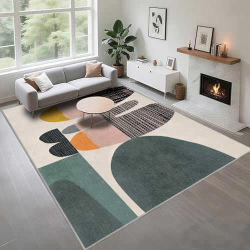 Kunsen Tepiche Für Wohnzimmer Nicht Verblassen Grün Beige 70x120cm, Moderner Minimalist für den Flur des Kinderzimmers von Kunsen