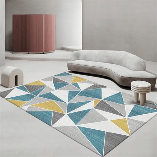 Kunsen Teppich Anti Rutsch badezimmerteppich Grau Gelbes, pflegeleichtes, modernes Gitter-Wohnzimmer 60x90CM Home Design Kunsen Teppich Anti Rutsch badezimmerteppich Grau Gelbes, pflegeleichtes, modernes Gitter-Wohnzimmer 60x90CM Home Design von Kunsen