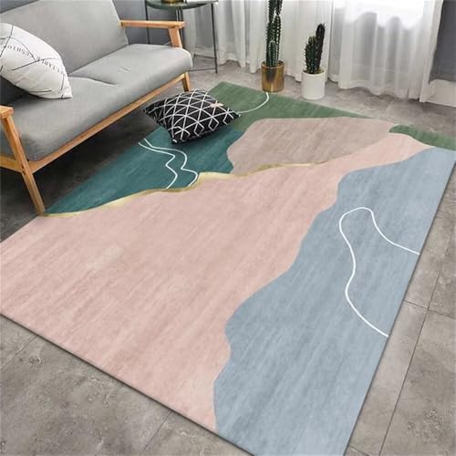Kunsen Teppich Badezimmer deko Schlafzimmer Farbmuster mit Schlafzimmer-Wohnzimmer-Teppich Antifouling 120X200CM von Kunsen