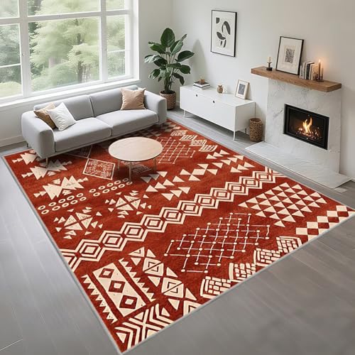 Kunsen Teppich Balkon Antirutsch rotbraun 100x200cm, Moderne Geometrie für Flurküchen Kunsen Teppich Balkon Antirutsch rotbraun 100x200cm, Moderne Geometrie für Flurküchen von Kunsen