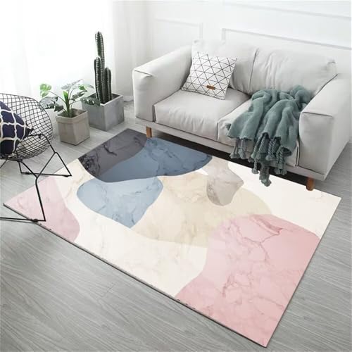 Kunsen Teppich Befestigung Boden kinderzimmer teppiche Waschbar Rosa 120X200CM von Kunsen