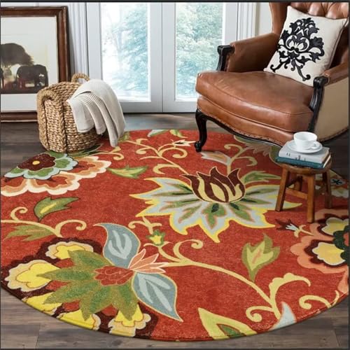 Kunsen Teppich Designer 120x120cm Bunt EIN Nicht verblassendes, Retro-florales Muster für das Wohnzimmer und den Flur Bett Small Bedroom Rug Kunsen Teppich Designer 120x120cm Bunt EIN Nicht verblassendes, Retro-florales Muster für das Wohnzimmer und den Flur Bett Small Bedroom Rug von Kunsen