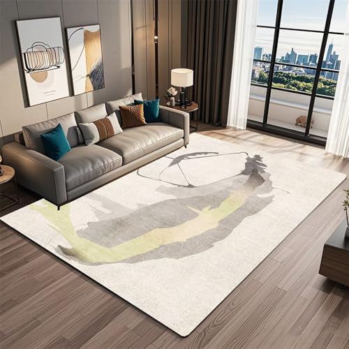 Kunsen Teppich Flur Waschbar 130X190CM Hellgrau Moderne Teppiche Wohnzimmer Schmutzfangmatte Gross Waschbares Rechteck mit abstraktem minimalistischem Design Kunsen Teppich Flur Waschbar 130X190CM Hellgrau Moderne Teppiche Wohnzimmer Schmutzfangmatte Gross Waschbares Rechteck mit abstraktem minimalistischem Design von Kunsen
