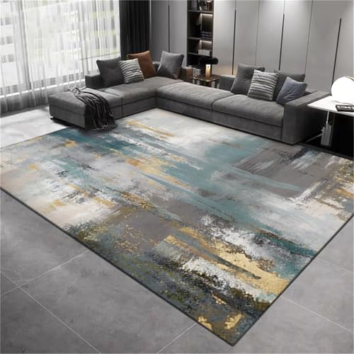 Kunsen Teppich Für Wohnzimmer deko Grau Blau Langlebiges abstraktes Design Wohnzimmer, Schlafzimmer und Flur 120x200CM Kinder Zimmer Kunsen Teppich Für Wohnzimmer deko Grau Blau Langlebiges abstraktes Design Wohnzimmer, Schlafzimmer und Flur 120x200CM Kinder Zimmer von Kunsen