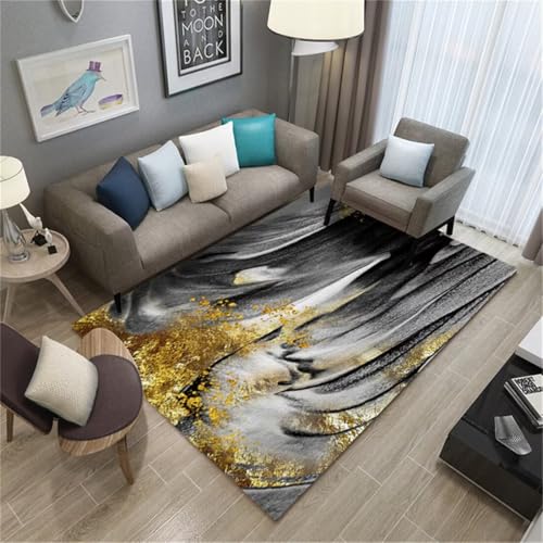 Kunsen Teppich Jungen Couchtisch Waschbar Gelb 60X120CM von Kunsen