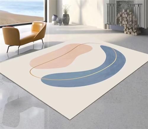 Kunsen Teppich Schlafzimmer küchenaccessoires Kreativer Grauer Sofateppich modernes rechteckiges Design rutschfest flurteppich 160X230CM von Kunsen