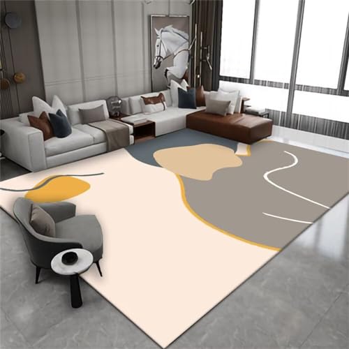 Kunsen Teppich Schlafzimmer küchenaccessoires Pflegeleicht für graue Teppichkunstdesigner Teppichkurvendekoration kann angepasst Werden Baby Teppich 200X250CM von Kunsen