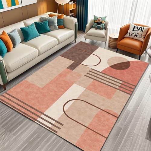 Kunsen Teppich Unter Esstisch 100X120CM braun Designer Couch Wohnzimmer Kleine Orange Rosa Modernes Einfaches Design Für Mädchen von Kunsen