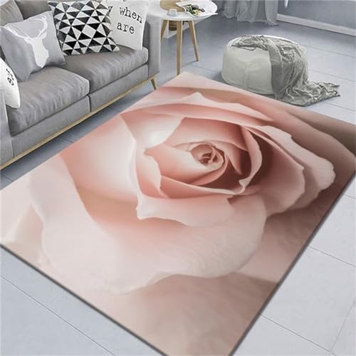 Kunsen Teppich Wohnzimmer weich Rustikaler Blumenmuster-Raumdekorations-Flurläufer Teppich tür Rosa Teppich günstig 180X250CM von Kunsen
