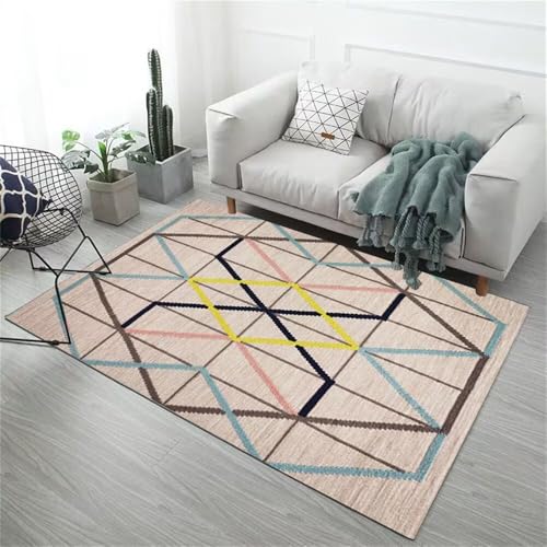 Kunsen Teppich flachgewebe Teppich mädchen Waschbar blau 80X120CM von Kunsen