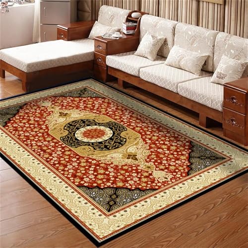 Kunsen Teppich schreibtischstuhl Teppischsclafzimmer Waschbar rot 160X230CM von Kunsen
