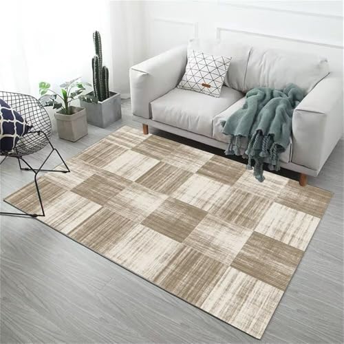 Kunsen Teppich schreibtischstuhl Wohnzimmer Waschbar Grau 180X280CM von Kunsen