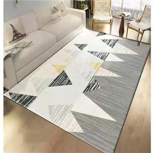 Kunsen Teppich schreibtischstuhl Wohnzimmer mit geometrischem Samt, Moderne Mode Carpet Mehrfarbig Teppich unter esstisch 200X280CM von Kunsen