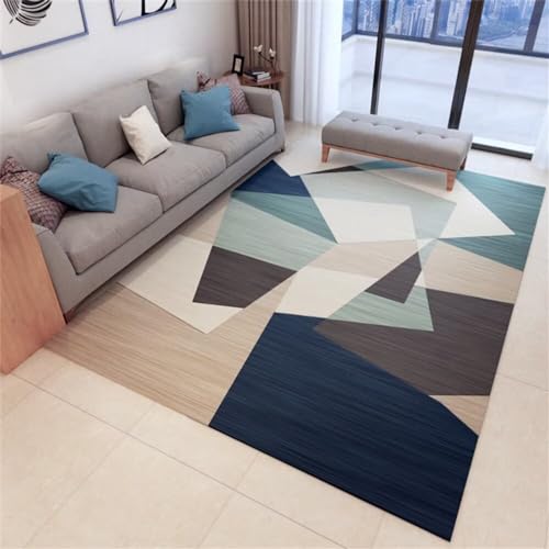 Kunsen Teppich vorleger Modernes, geometrisches, Schlichtes, stilvolles Wohnzimmer aus Samt Schlafzimmer Mehrfarbig Teppich Outdoor 50X80CM von Kunsen