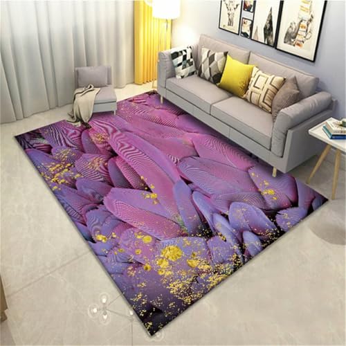 Kunsen Teppich weich bürostuhl Teppich Waschbar Lila 180X280CM von Kunsen