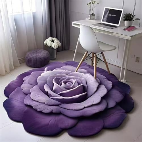 Kunsen Teppiche Schlafzimmer Schmutzabweisender Pourpre foncé 40x40CM,Klein Teppich Motifs floraux modernes for Teenager Mädchen,Bett Umrandung Kunsen Teppiche Schlafzimmer Schmutzabweisender Pourpre foncé 40x40CM,Klein Teppich Motifs floraux modernes for Teenager Mädchen,Bett Umrandung von Kunsen