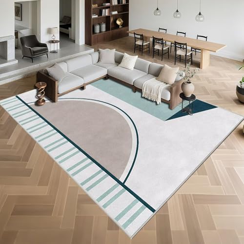 Kunsen Waschbar Teppich Schlafzimmer 80x160cm,Moderne Geometrie,Pflegeleicht für Wohnzimmer,Wohnungs,Esstisch Blau Kunsen Waschbar Teppich Schlafzimmer 80x160cm,Moderne Geometrie,Pflegeleicht für Wohnzimmer,Wohnungs,Esstisch Blau von Kunsen