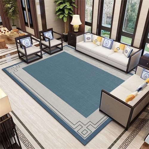 Kunsen Weicher Teppich Moderne teppiche Blau, Grau Leicht zu reinigendes modernes, minimalistisches Muster für Wohnzimmer und Flur 110x240CM Fell Schlafzimmer Kunsen Weicher Teppich Moderne teppiche Blau, Grau Leicht zu reinigendes modernes, minimalistisches Muster für Wohnzimmer und Flur 110x240CM Fell Schlafzimmer von Kunsen