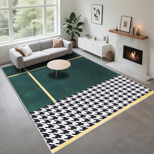 Kunsen Wohnzimmer Teppichboden Einfach Zu Lagern Grün 120x160cm, Modernes Gitter für Flurbüros Kunsen Wohnzimmer Teppichboden Einfach Zu Lagern Grün 120x160cm, Modernes Gitter für Flurbüros von Kunsen