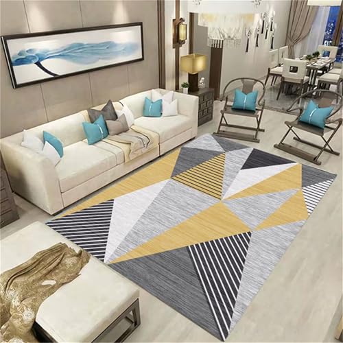 Kunsen Wohnzimmerdeko Kitchen Carpet Grau Rutschfester und langlebiger Wohnzimmerflur mit abstraktem, minimalistischem Design 80x160CM balkonteppich von Kunsen