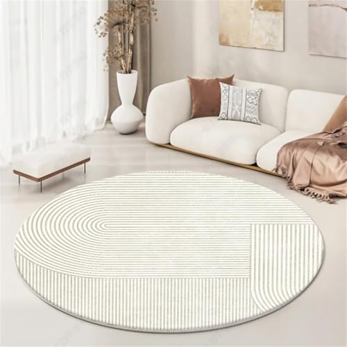 Kunsen bedruckter Teppich 100x100cm Grau Weiches, langlebiges modernes Streifendesign für das Wohnzimmer und Schlafzimmer am Bettrand Flur Mädchen von Kunsen