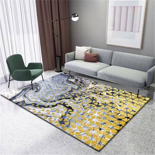 Kunsen bürostuhl Teppich Teppich esstisch Waschbar Gelb 180X250CM von Kunsen