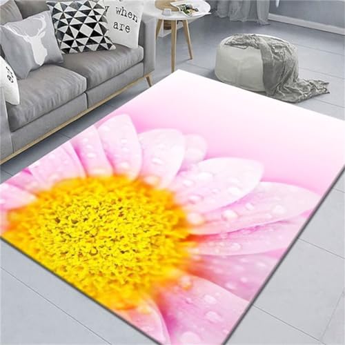 Kunsen trittschalldämmung Teppich Rustikaler Blumenmuster-Raumdekorations-Flurläufer babyzimmer Teppich Rosa Anti-rutsch Teppich 200X300CM von Kunsen