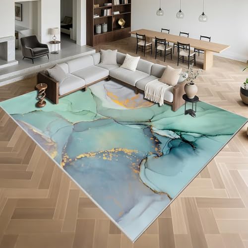 Kurzflor Wohnzimmer Teppich 80x160cm,Abstrakte Kunst,Kuschelig Weich für Schlafzimmer,Büro,Wohnungs Grün Kurzflor Wohnzimmer Teppich 80x160cm,Abstrakte Kunst,Kuschelig Weich für Schlafzimmer,Büro,Wohnungs Grün von Kunsen